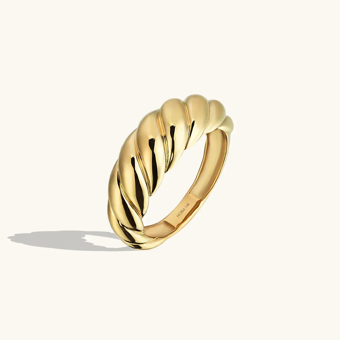 Vintage Croissant White Gold Ring