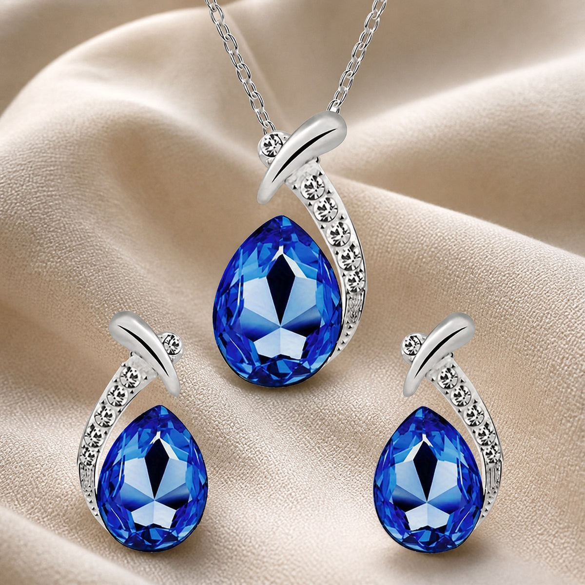 Exquisite Zirconia Necklace Earrings