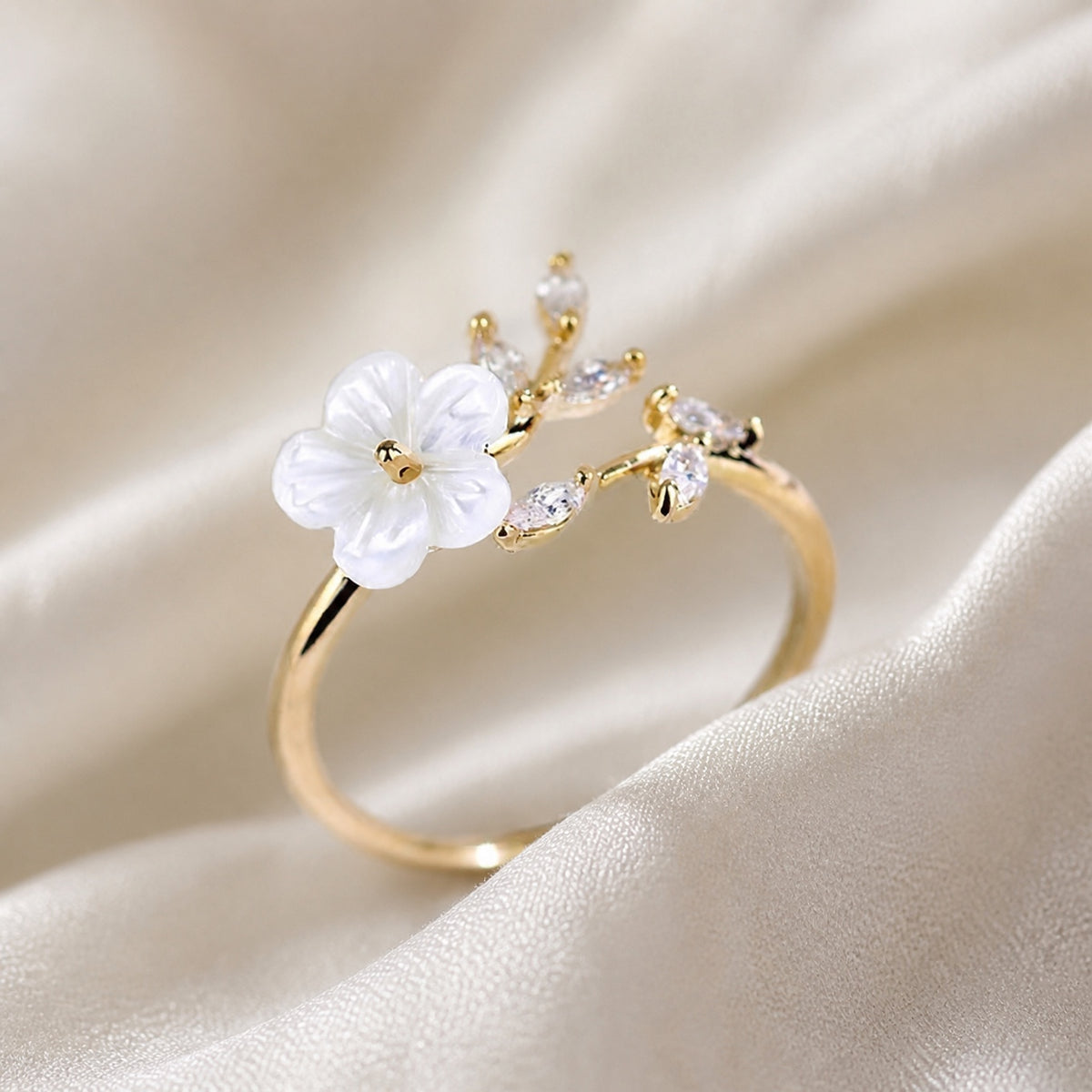 Creative Flower Leaf Ring
