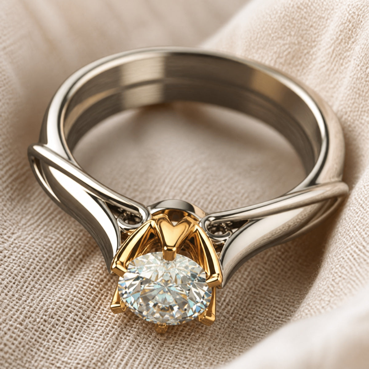 Vintage Gold Crystal Ring