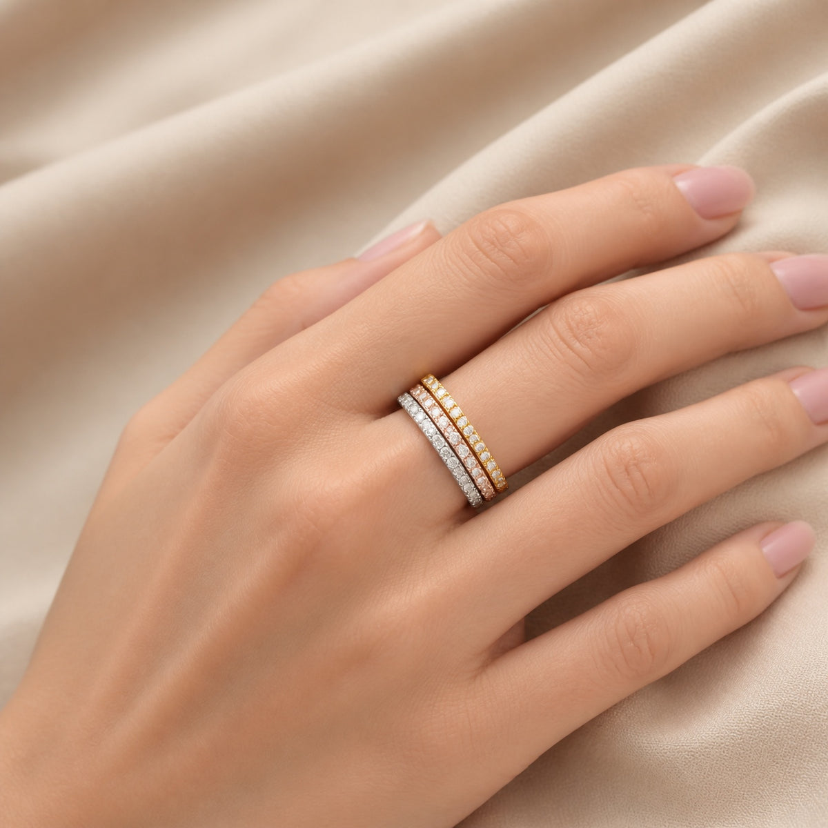 Minimalist Paved Crystal Ring