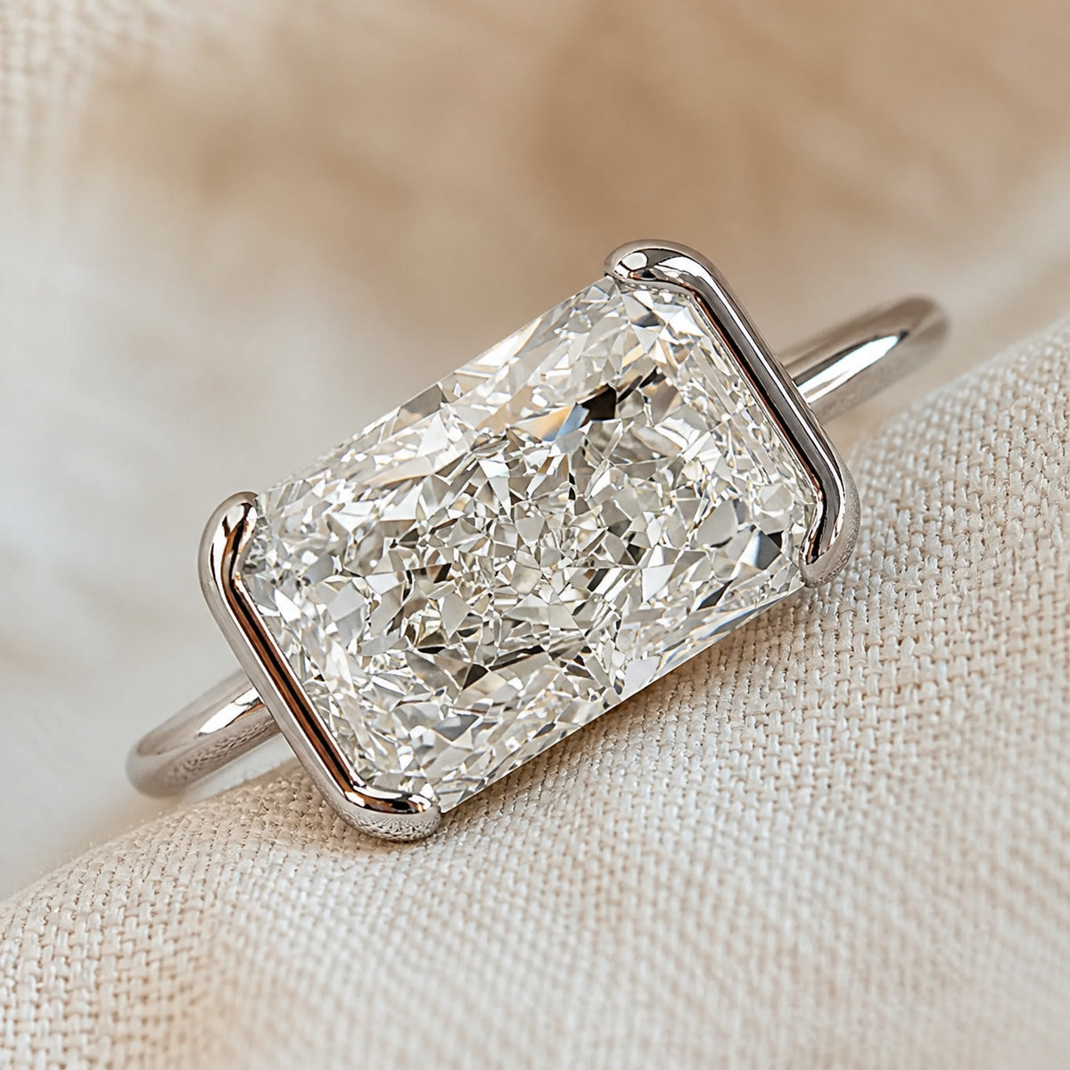 Radiant Bezel Solitaire Ring