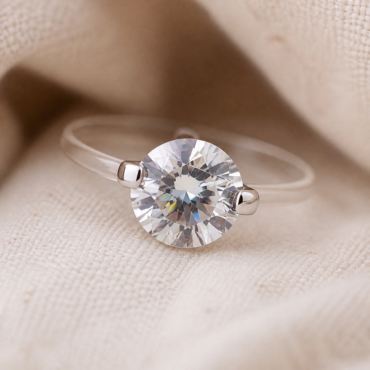 Irregular Fishing Line Crystal Ring