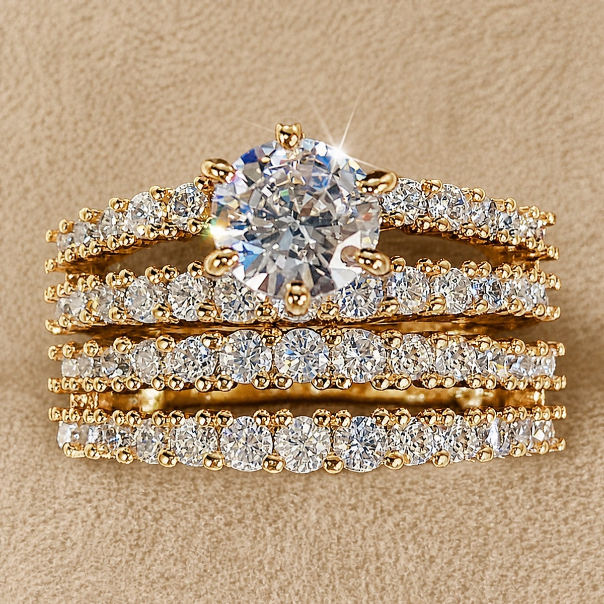 Radiance Crystal Ring Set