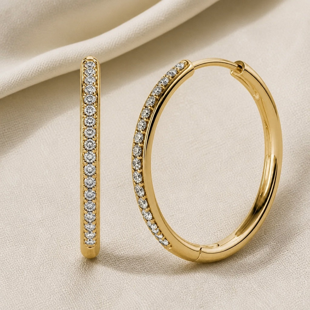 Sorel Pave Gold Timeless Earrings