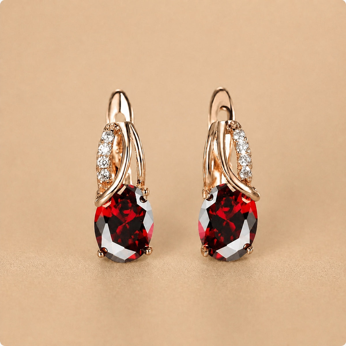 Veressa Ruberine Crystal Earrings