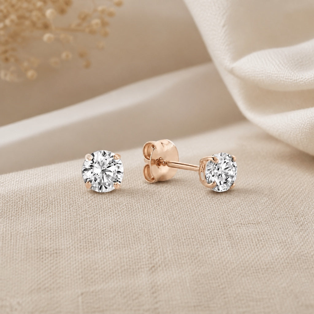 Larmes Stone Gold Stud Earrings