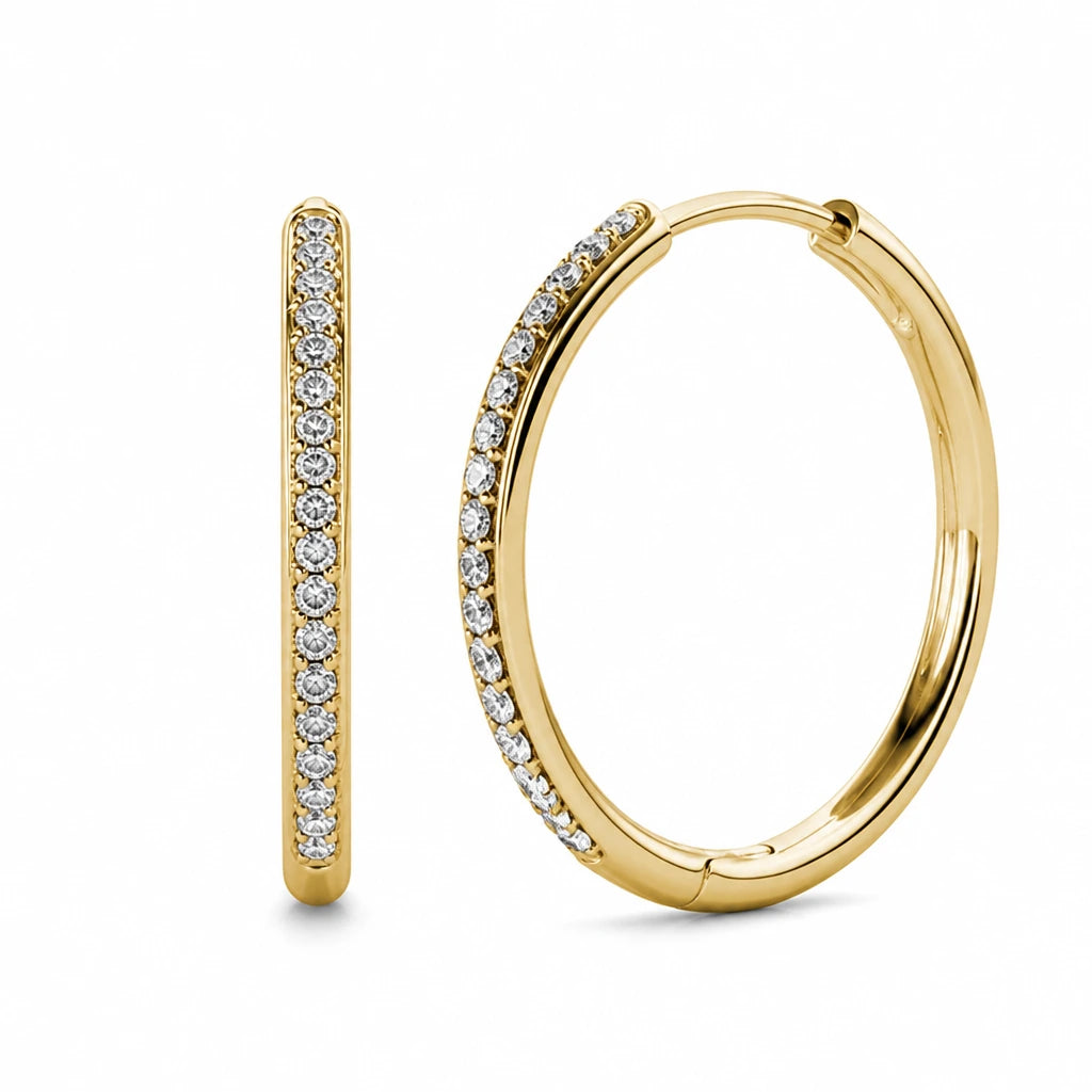 Sorel Pave White Gold Timeless Earrings
