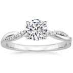 Radiant Crystal White Gold Ring