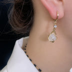 Opal Golden Dangling Earrings