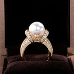 The Crown Pearl Crystal Ring
