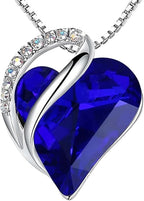 Infinity Heart Sapphire Necklace