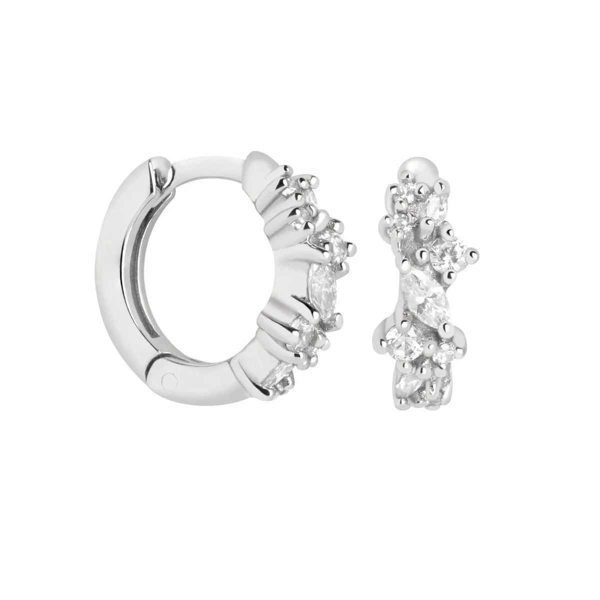 Crystal Cluster Gold Huggies