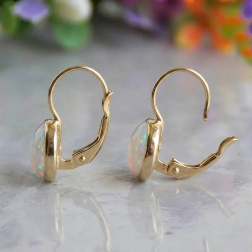 Antique Opal Glow Earrings