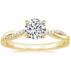 Radiant Crystal Gold Ring