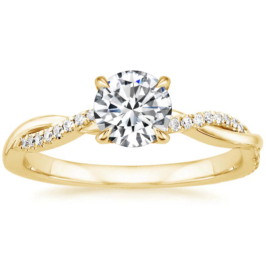 Radiant Crystal Gold Ring