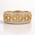 Gold Pavé Zirconia Harmony Ring