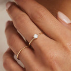 Abella White Gold Minimalist Ring