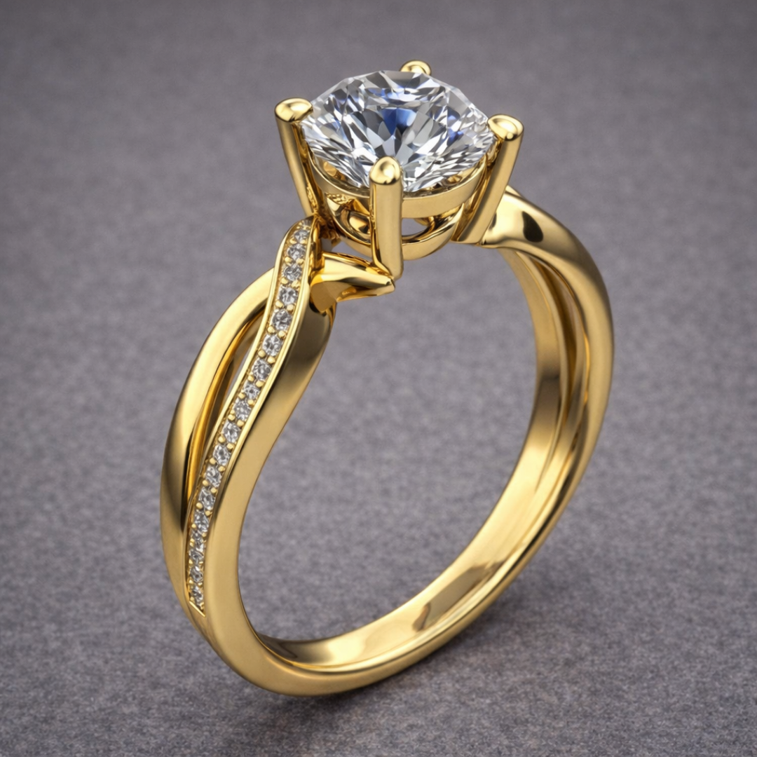 Iconic Gold Solitaire Ring