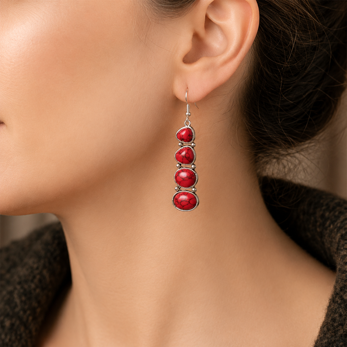 Turquoise Statement Drop Earrings