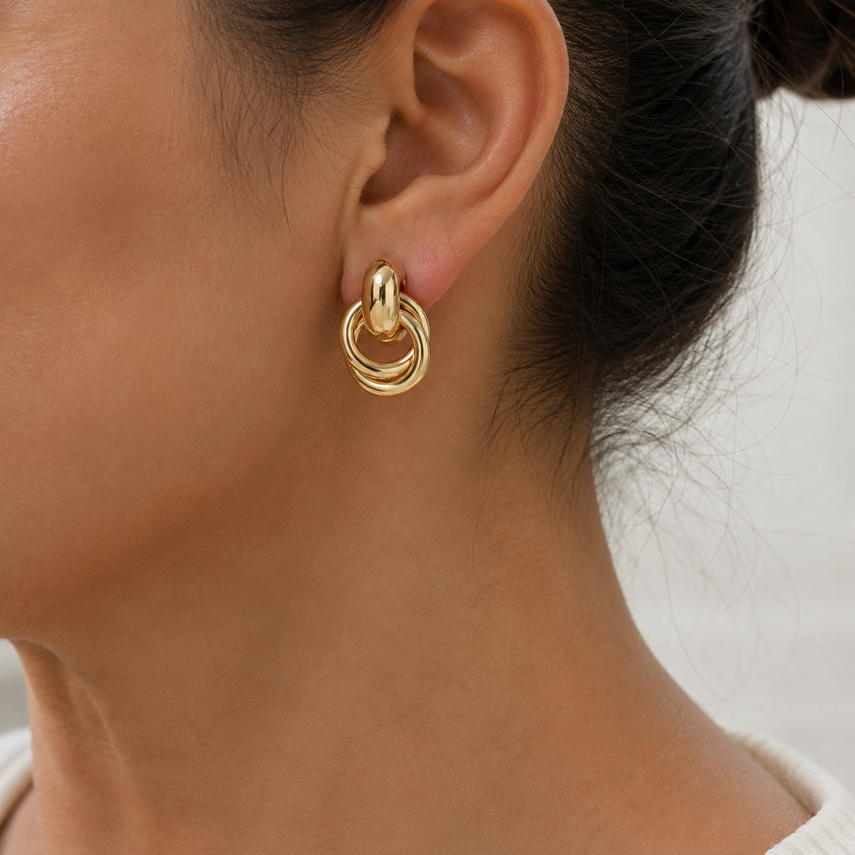Lavish Gold Hoop Earrings