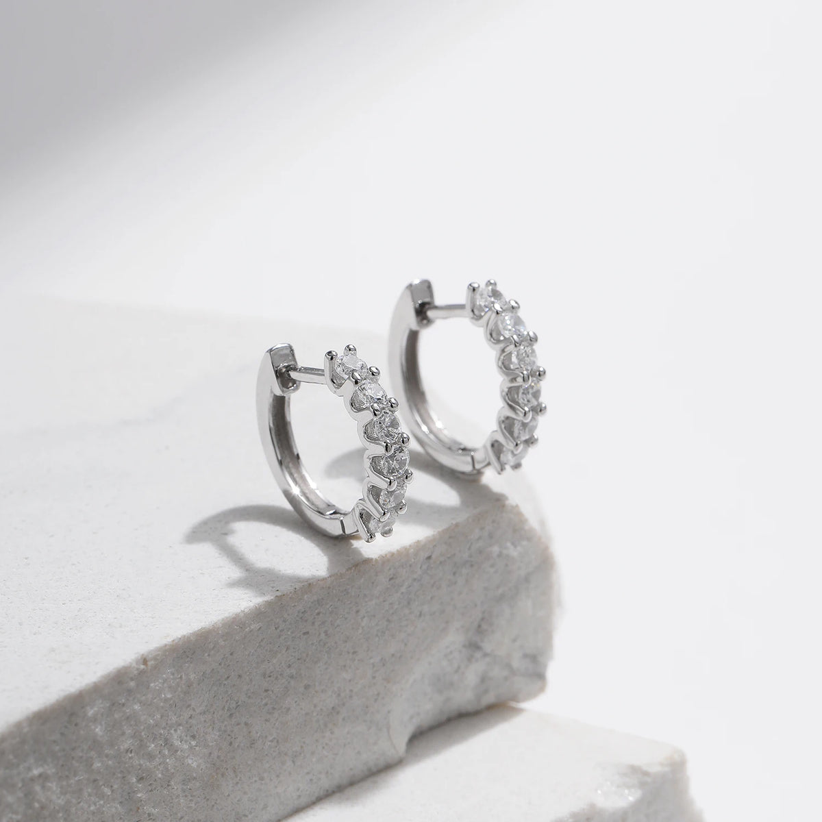 Shimmering Crystal Hoop Earrings