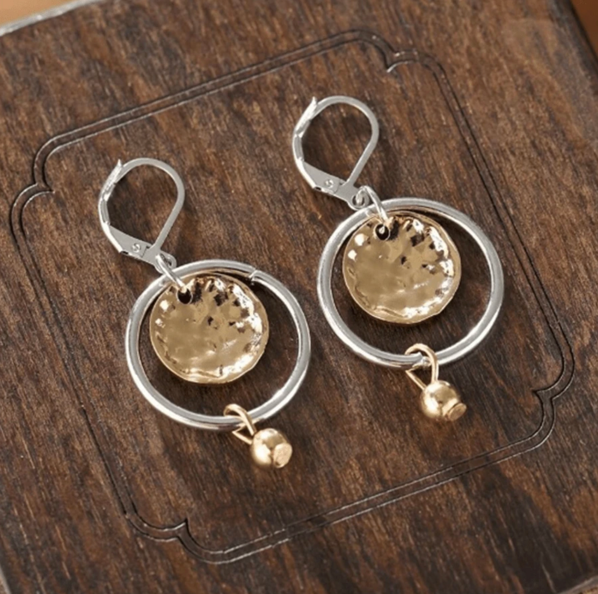 Timeless Hollow Round Pendant Earrings