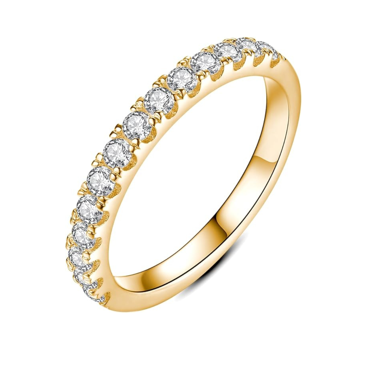Classic White Gold Crystals Band