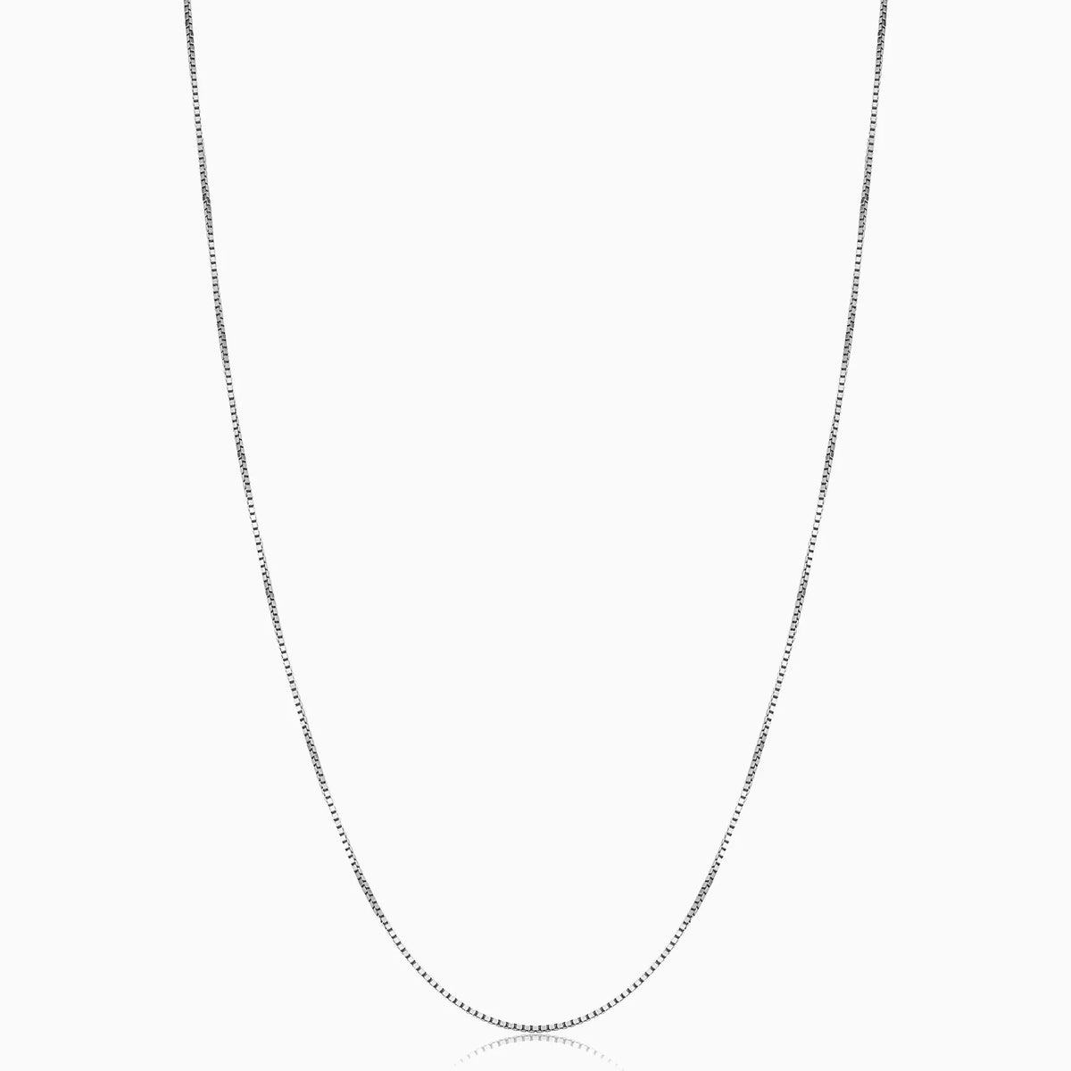 Bodega Box White Gold Necklace