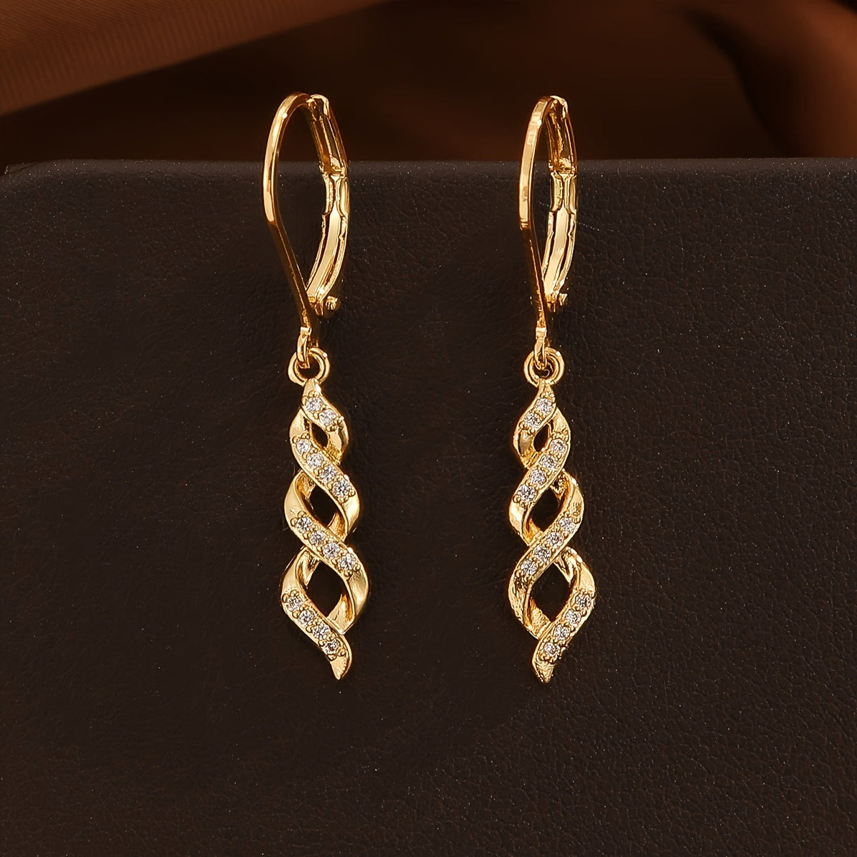 Shimmer Twist Hoop Earrings
