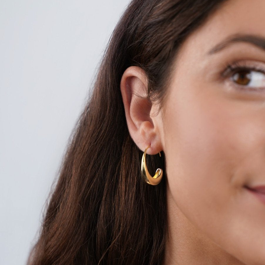 Luxe Drop Hoop Earrings