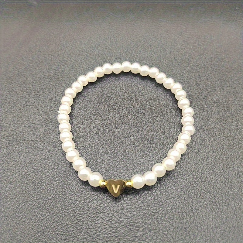 Chic A-Z Heart Initial Bracelet