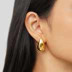 Vintage Gold Teardrop Earrings