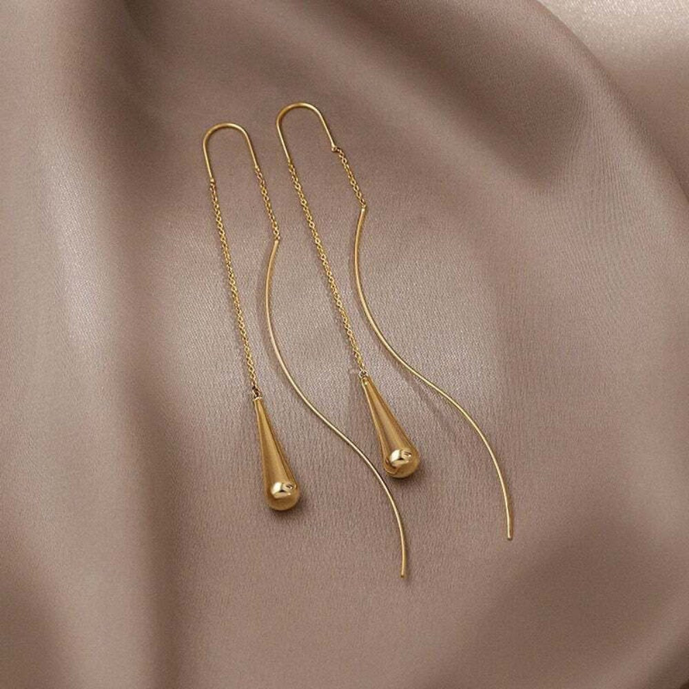 Teardrop Tassel Statement Earrings
