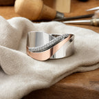 Iconic Rose Gold Silver Zirconia Ring