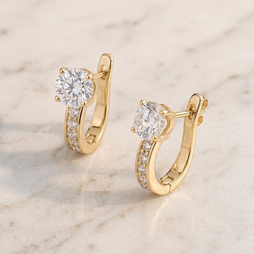 Luxury Gold Huggie Earrings
