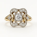 Vintage Zirconia Gold Ring