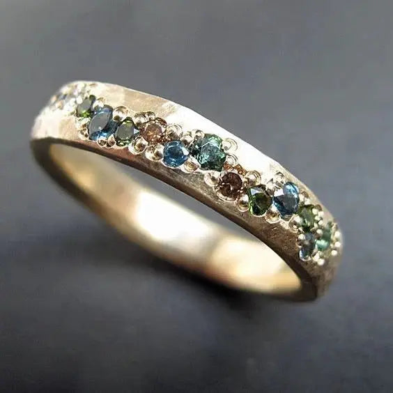 Radiant Zirconia Gold Ring