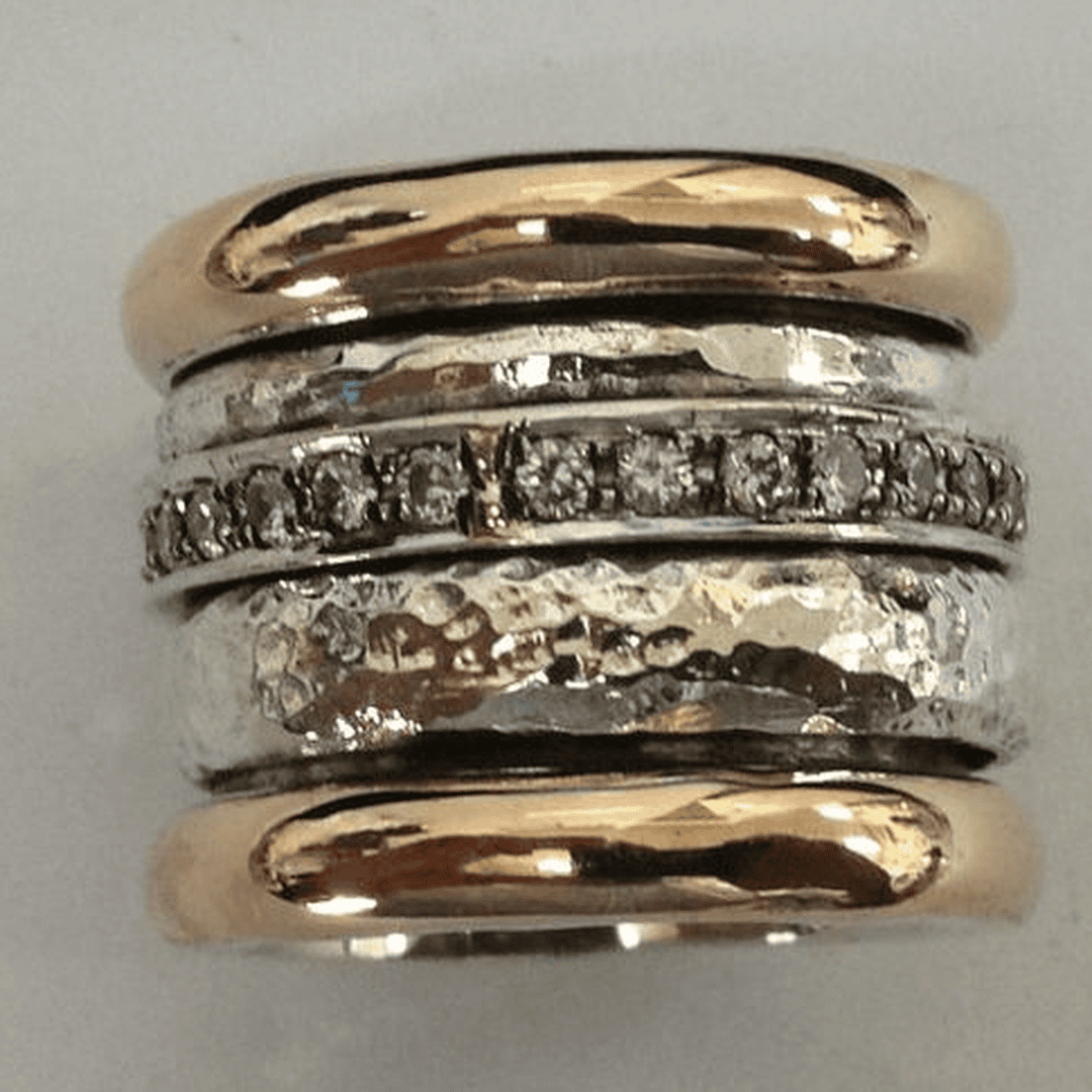 Thick Vintage Ring Gold and Silver