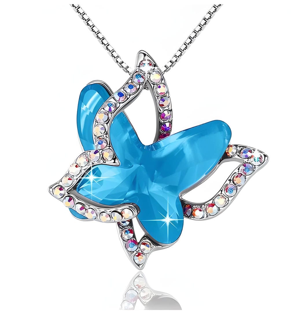 Sapphire Butterfly Necklace