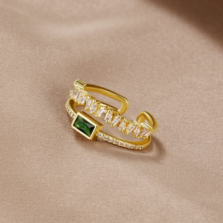 Crystal Layered Ring