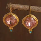 Vintage Rose Crystal Earrings