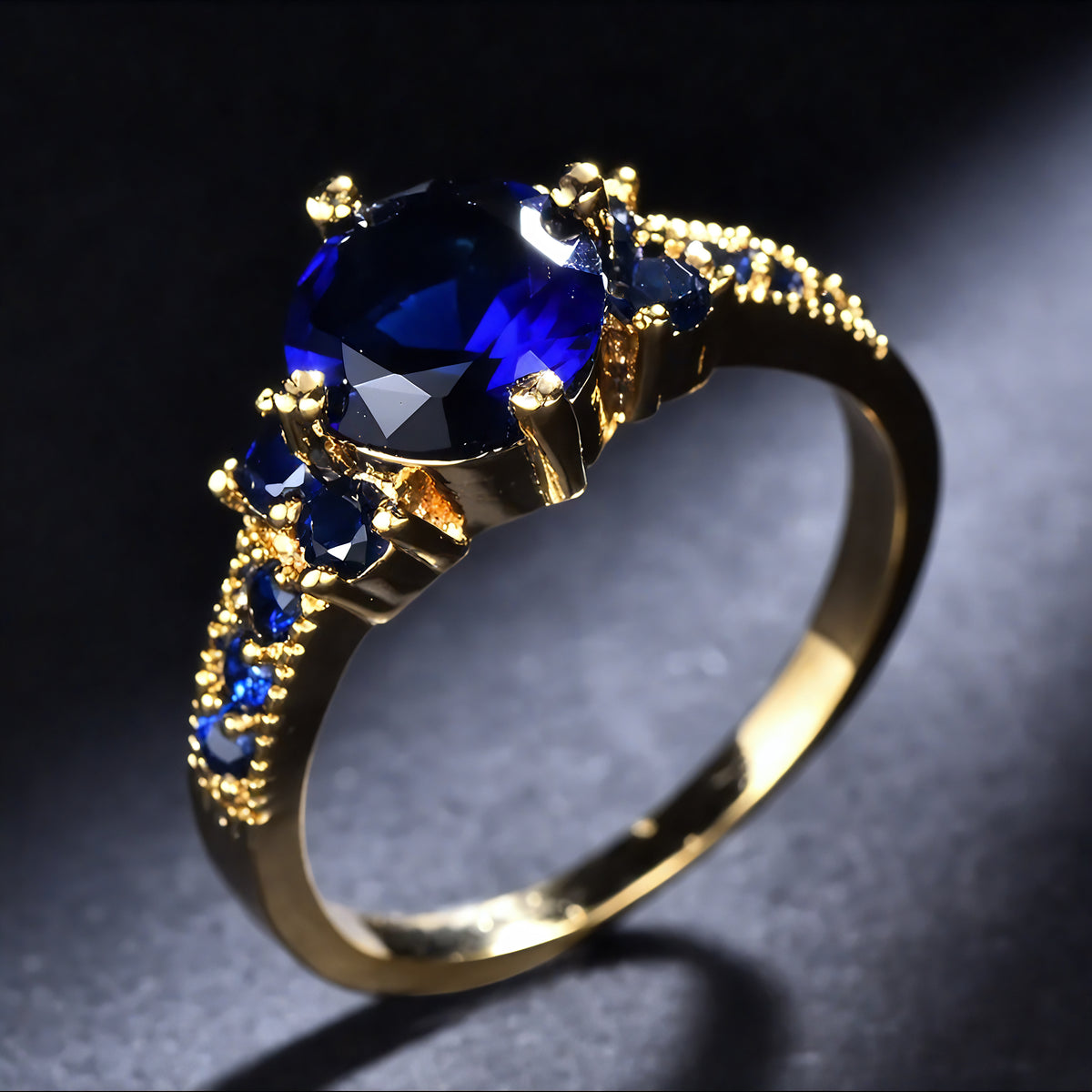 Celia Serawyn Gold Sapphire Ring