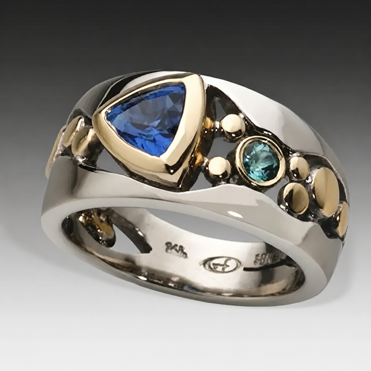 Vintage Blue Crystal Ring