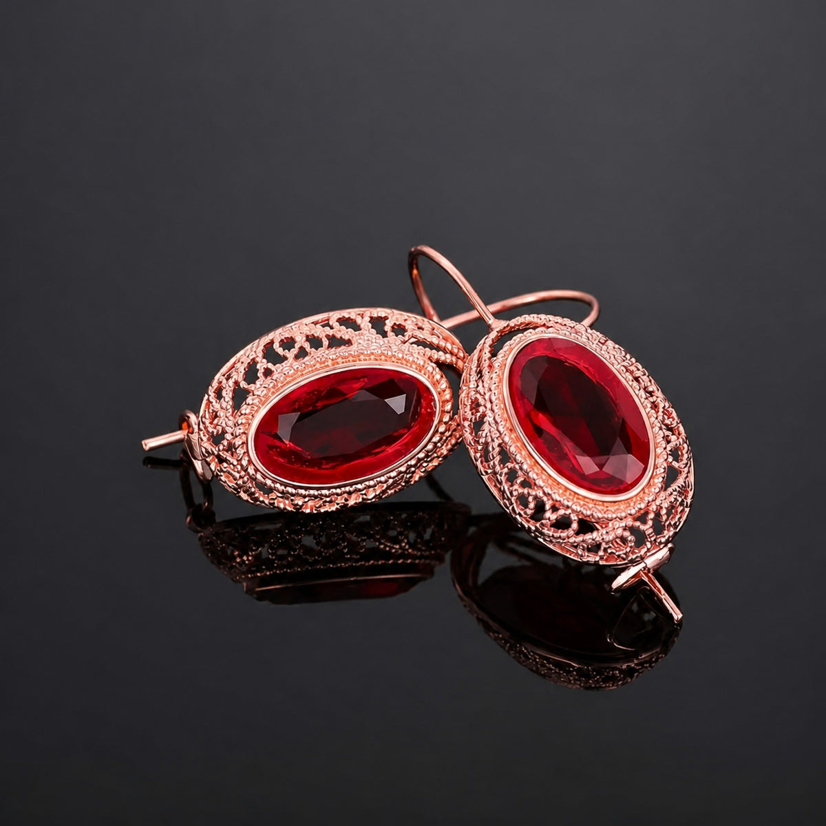 Talessia Rougefort Rose Gold Earrings