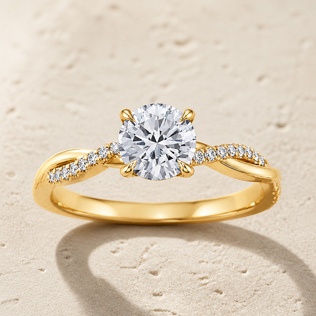 Twisted Diamond Ring