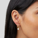Pearl Wave Drop Earrings